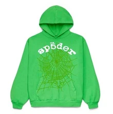 SP5DER Spider Worldwide Tracksuit Hoodie Set Cobweb Spider Style, Letter Print, Hip Hop,Long Sleeve Fashion Sweatshirt, Casual Tracksuit Long Sleeve Athletic Suit, Couple MatchingDesign, Designed For Both Men And Women - Áo hoodie màu xanh lá cây - Xem 8