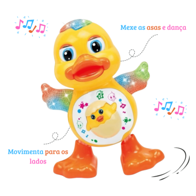 Brinquedo Pato Patinho Dançante Musical Dança, Anda, Mexe, com Luz E Som