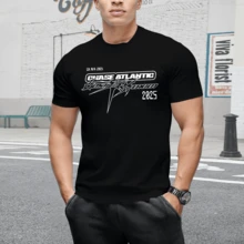 2026 Chase Atlantic Lost In Europe And Britain Tour Album Harajuku Men's Short Sleeve Fashion High Quality Casual T-Shirt Pullover Top Men's Wear - màu đen - Xem 3
