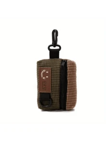 Mini Retro Colorblock Zipper Pouch, Lightweight Coin Purse, Portable Versatile Earphone Bag - Màu xanh Ô liu - Xem 5
