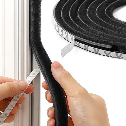  Fita Adesiva Veda Frestas Portas Janelas Vedação Contra Poeira Insetos Barulho 10 x 7mm - ®YOUTEK
