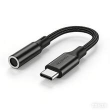 H'maston ZHQ-18/ZHQ-19 USB-C/Lightning Type-C To 3.5mm Headphone Adapter Cable - 黑色 - 查看 1