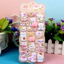 Soft Bottom Stickers, Pinching Stickers, Rabbit Bear Foam Stickers, Sponge Stickers, Decorative Stickers Can Be Used To Decorate Stationery, Diy Phone Cases, Notebooks, And Stationery(Random Style) - Multicolor - View 7