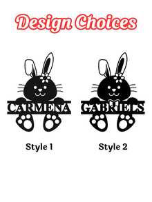 Personalized Wooden Easter Bunny Place Cards + Custom Text Customizable Easter Table Setting Name Cards For Family Easter Brunch, Holiday Dinner Parties, Church Easter Events, Wedding Receptions, Baby Showers - Conventional - View 3