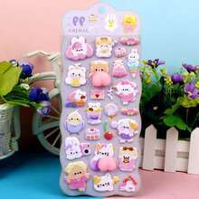 Soft Bottom Stickers, Pinching Stickers, Rabbit Bear Foam Stickers, Sponge Stickers, Decorative Stickers Can Be Used To Decorate Stationery, Diy Phone Cases, Notebooks, And Stationery(Random Style) - Multicolor - View 9