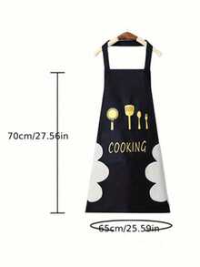 Waterproof & Oil-Proof Kitchen Apron With Pockets - Suitable For Cooking, Baking, Gardening, Waitressing Etc. Sleeveless, Dish Towel, Kitchen Use - A - View 3