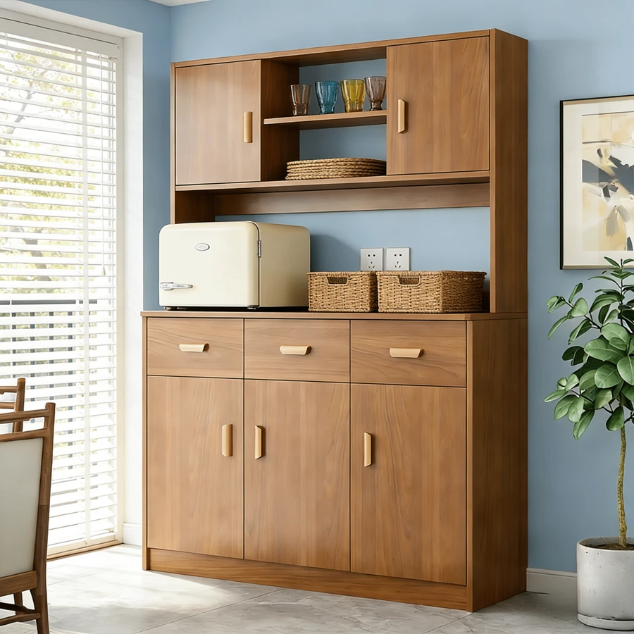 Gabinete De Cocina Bufetera Mueble Para Sala 170x36x120cm - Marrón - Ver 1