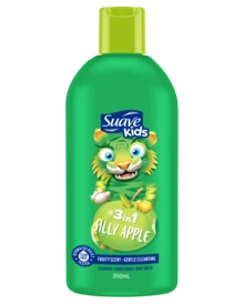 [350ml] Suave Kids 3-In-1 Apple Scented Shampoo | Tear-Free Formula Suitable For Sensitive Skin | Easy Rinse | Refreshing Non-Greasy, Nourishes Scalp Health - APPLE - View 3