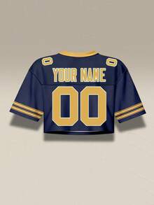 Áo nỉ nữ crop top bóng đá màu xanh hoàng gia thiết kế riêng, in hình thành phố theo phong cách đường phố, có thể tùy chỉnh tên và số, thiết kế miễn phí, giao hàng nhanh, thiết kế vai rớt. - Xanh đậm - Xem 4