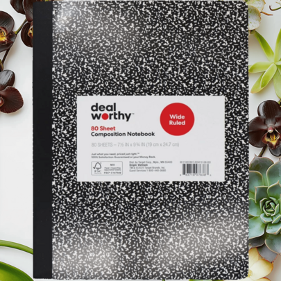 Composition Book Wide Ruled - Dealworthy