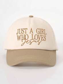 1pc Women's "Just A Girl Who Loves" Letter Embroidered Baseball Cap, Casual Street Fashion Hat For Spring, Autumn, Travel, Beach - Multicolor - View 18