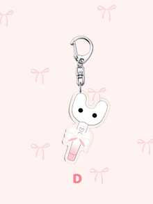1个Kpop亚克力钥匙扣，钥匙扣配件，新款牛仔钥匙扣，日常包包装饰，包包挂件，挂绳，钥匙链。适合作为礼物送给男朋友、女朋友、家人、医生、护士，也可以用作派对礼物、手机装饰等。 - 彩色 - 查看 6