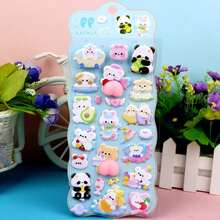 Soft Bottom Stickers, Pinching Stickers, Rabbit Bear Foam Stickers, Sponge Stickers, Decorative Stickers Can Be Used To Decorate Stationery, Diy Phone Cases, Notebooks, And Stationery(Random Style) - Multicolor - View 6