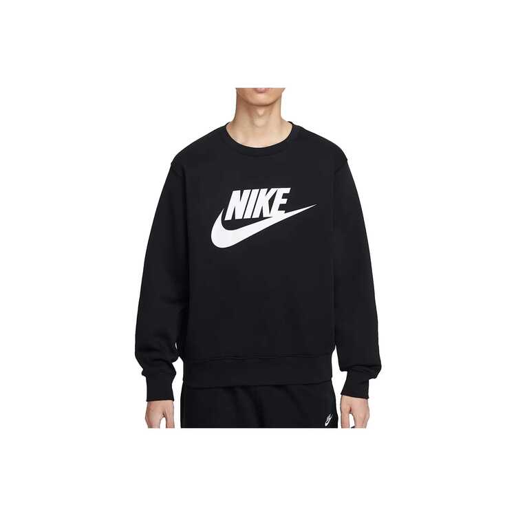 Áo nỉ dài tay cổ tròn màu trơn Nike dành cho nam, màu đen. - màu đen - Xem 13