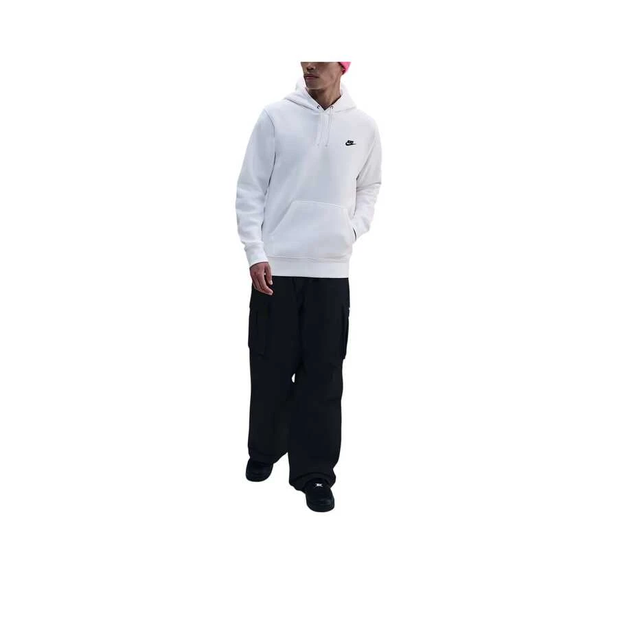 Nike Club Thermal-Lined Hooded Knit Sweatshirt For Men, White - 白色 - 查看 1