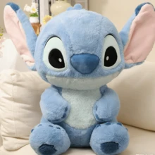 17.71英寸/45厘米可爱史迪奇毛绒玩偶，动漫史迪奇填充玩偶，柔软装饰，卡哇伊抱枕，礼物 - 藍色-M - 查看 4