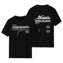 2026 Chase Atlantic Lost In Europe And Britain Tour Album Harajuku Men's Short Sleeve Fashion High Quality Casual T-Shirt Pullover Top Men's Wear - màu đen - Xem 6