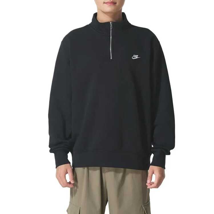 Áo nỉ cổ mở, in logo Nike dành cho nam, màu đen, thích hợp cho chạy bộ, tập luyện và thể dục. - màu đen - Xem 3