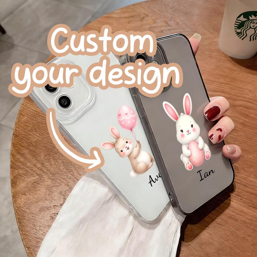 Customized Easter Name Phone Case, Customized Name Phone Case, Apple 12/13/14/15/16 Pro Plus Max And Galaxy Series, Perfect For Daily Gifts And Holidays, Romantic Easter Gifts - Multicolor - View 1