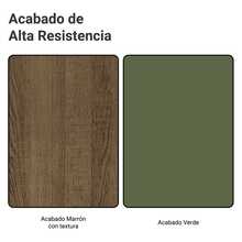 Alacena Armario Despensero Madesa Vik 60cm 3 Puertas MV 2 - Marrón y Verde - Ver 11