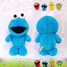 Sesame Street 1个20厘米芝麻街经典艾摩、甜饼怪、大鸟毛绒玩偶，中号柔软填充玩偶，可爱圣诞节生日礼物，英语培训机构道具 - 彩色 - 查看 10