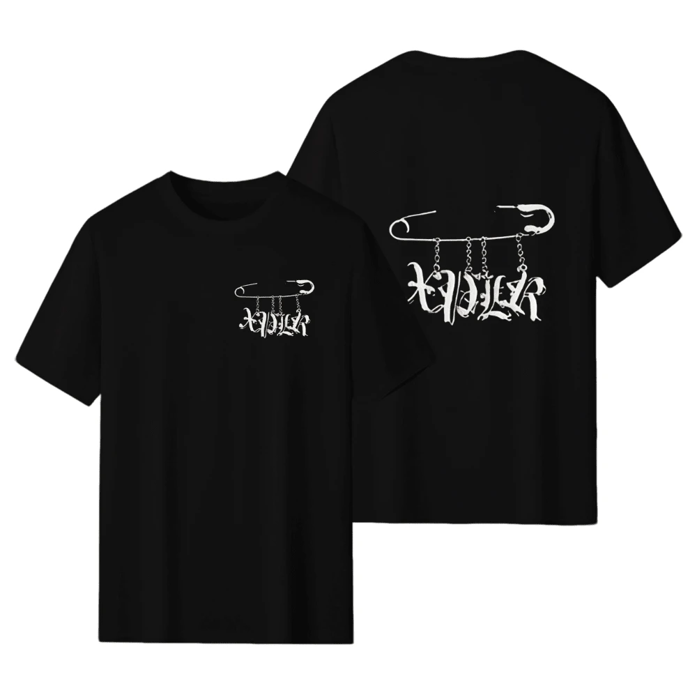 SamS And ColbyS Punk Pin Merch Short Sleeved T-Shirts For Men And Women, Pullovers, Round Neck Sportswear, Casual Wear - 黑色 - 查看 1