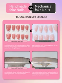 Bộ 10 móng tay giả thủ công ngắn hình hạnh nhân, màu trắng bóng, kiểu mắt mèo, móng giả dán sẵn, móng giả mắt mèo sáng bóng với viền kim loại bạc, thiết kế kiểu móng Pháp, phù hợp cho phụ nữ trong các lễ hội, thường ngày và cuộc sống hàng ngày. - Nhiều màu - Xem 8