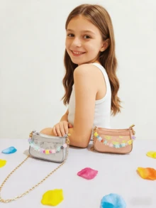 Kids New Butterfly Crossbody Bag, Girls Small Bag Crossbody, Holiday Gift, Fashion Princess Coin Purse, Cute Bag, Gold/Silver Small Bag - Multicolor - View 3