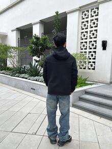 Nike Sportswear Tech Fleece WINDRUNNER風行者係列 連帽純色舒適時尚夾克外套 男款 黑色 - 黑色 - 查看 9