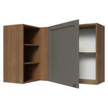 Alacena Gabinete Superior De Esquina Cocina Madesa Vik MG - Marrón y Gris - Ver 9