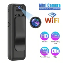 1pc 1080P HD Mini Smart Camera, Portable Video Recorder With Night Vision, 180° Rotatable Lens, Rechargeable Battery, Motion Detection, Suitable For Security Monitoring, Sports, Driving, Meetings, Classrooms, Law Enforcement, And Outdoor Travel - Black - View 2