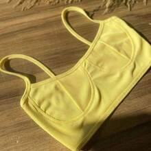 Cropped Half-Cup Top In Colors - Amarillo - Ver 1