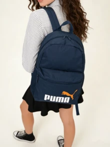Puma Phase Backpack Color-Up 休闲背包，男女通用学生书包，旅行背包，通勤办公包，运动背包 079729-20 - 午夜藍-彪馬白-沙土色 - 查看 2