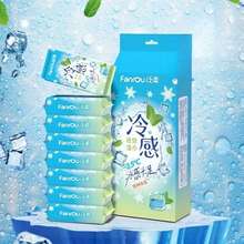 Cooling Wet Wipes, Refreshing Chilled Portable Wet Tissues, Cooling Effect -3.5C, Data From Third-Party Professional Testing Institution, Actual Effect May Vary - Multicolor - View 10