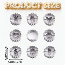 9pcs Stainless Steel Animal Shaped Cookie Cutter Set, Includes Rabbit, Butterfly, Chick Patterns, Ideal For Easter, DIY Cake Decorations And Holiday Desserts, Spring Seasonal Kitchen Tools And Accessories, Dishwasher And Oven - Silver - View 6