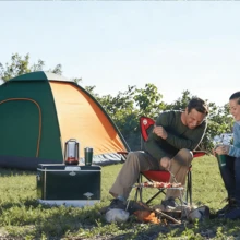 Instant Pop Up Camping Tent - Easy Quick Setup Waterproof Portable Outdoor Shelter For Family Hiking Beach In Orange Green - Xanh lá và cam - Xem 3