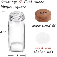 24 Spice Containers With Funnel, Plastic Spice Bottles, Spice Jars With Labels, Spice Containers For Spice Racks, Drawers And Cabinets Spice Jars For Spice, Herbs And Seasoning Powders, Indoor/Outdoor Use - BBQ Accessories, Camping Essentials, Outdoor Wedding Party Birthday Christmas Gifts Bamboo/Wood/Glass Spice Jar Set Collapsible Funnel, Spice Storage Bottle, Christmas Party Supplies, Family Dinner - Trong sáng - Xem 2