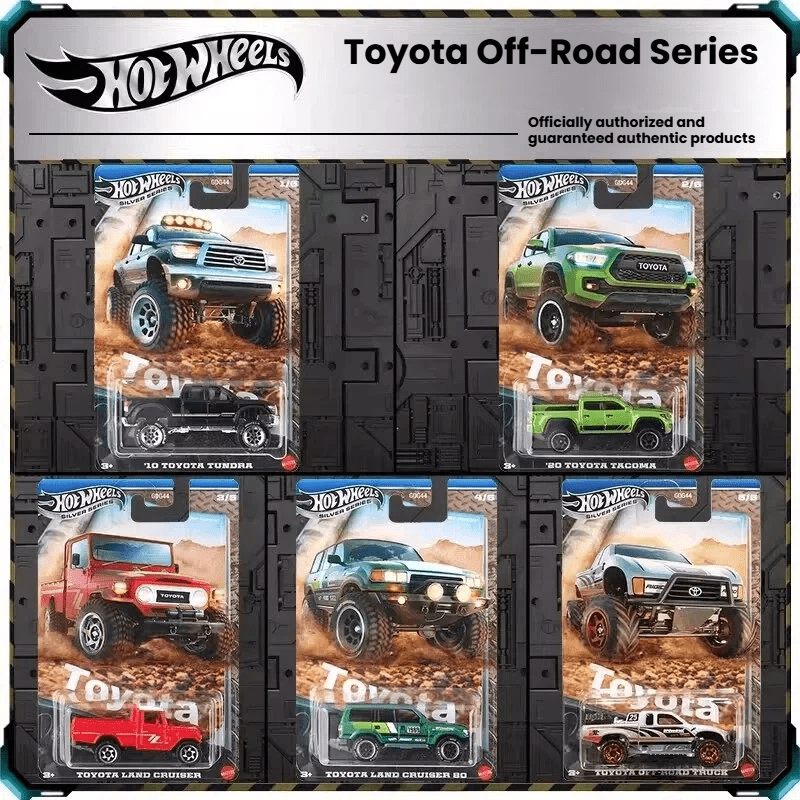  Hot Wheels Toyota Off-Road Series Vehículos a escala - Landcruiser, Tundra, Tacoma