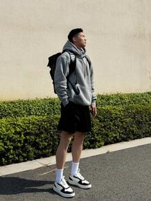 Nike Club 加絨套頭連帽針織保暖衛衣 男款 灰色 - 灰色 - 查看 6