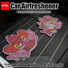 PINK COWBOY STYLE Kewpie Design, Car Hanging Rearview Mirror Scented Tablets,,Car Air Freshener,Car Scented Tablet, Car Air Freshener, Rearview Mirror Hanging Decoration,Car Decoration Pendant,Car Interior Accessories, Special Gifts For Friends, Durable Paper-Based Fragrance For Vehicles, No Alcohol, Easy To Use, Playful Design - Cowboy Cupid - View 2