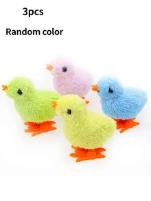 1个复活节装饰小鸡，发条小鸡玩具，复活节小鸡玩具礼物，适合男孩女孩，复活节篮子填充物（颜色随机） - 彩色 - 查看 10