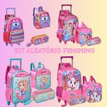 Girls' Wheeled Backpack, Lunchbox And Pencil Case Set, Random Selection, Subject To Print Availability In Stock. - 粉色 - 查看 6
