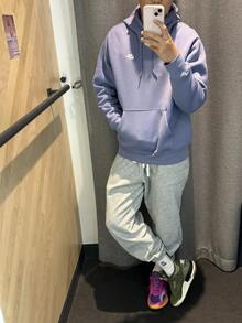 Nike Club Thermal-Lined Hooded Knit Sweatshirt For Men, Blue - 藍色 - 查看 8