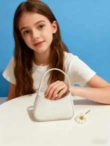 Fashionable Girl's Handbag, New Crescent Moon Bag, Little Girl's Small Bag, Princess Bag, Girls' Coin Purse, Mini Bag, Super Cute Handbag, Christmas Gift, Birthday Gift, Candy Bag, Lipstick Bag, Personalized Small Bag, Street Snack Bag, Accessory Small Bag, Bag, Runway Bag In Gold, Silver, White - Multicolor - View 10