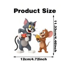 Warner Bros 1张卡通杰瑞老鼠汽车外饰贴纸，油箱贴纸，遮阳贴纸，防刮擦汽车外饰配件 - A - 查看 13