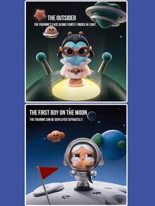 Bộ hộp bí ẩn POP MART CRYBABY Crying Moon, gồm 12 mẫu thông thường và 1 mẫu bí mật, tất cả đều lấy cảm hứng từ mặt trăng và không gian huyền ảo. Các mẫu bao gồm Ngôi sao nhảy múa, Trăng khuyết, Thỏ mặt trăng và Du khách vũ trụ. Mẫu bí mật là "Ngôi sao ước nguyện". Bộ sưu tập câu chuyện tinh tế này được thiết kế dành cho người hâm mộ CRYBABY, những người sưu tập hộp bí ẩn và những người yêu nghệ thuật, là món quà hoàn hảo cho sinh nhật và các ngày lễ. - Nhiều màu - Xem 8