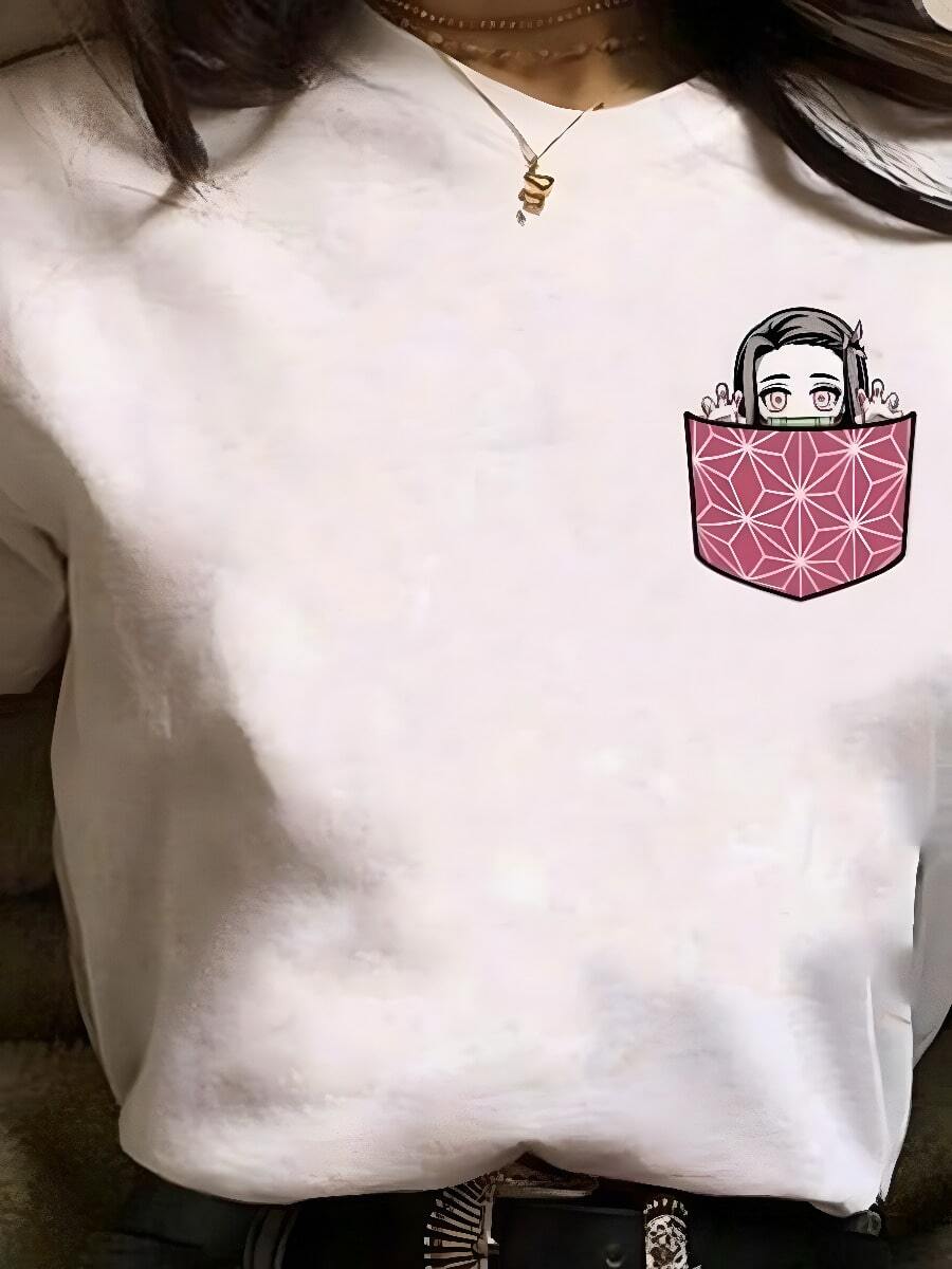 BREATHABLE COOL SUMMER Men's T-Shirt Summer Short SLEEs Ve Casual 3D Demon Slayers Printed Japanese Anime Kawaiis Kamado Nezukos Men's Oversized T-Shirt - trắng - Xem 1