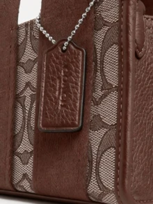 Coach Women's Daily Commute Smith Mini Tote Bag In Signature - Signature Jacquard/Silver - View 3