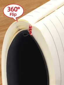 A5 Ultra-Thick Notebook With 360 Pages, Premium Eye-Friendly Paper, Soft Cover, Water-Resistant, Personalized, English Text, Includes Sticky Notes - Ideal For School And Office Use - C-xanh - Xem 3