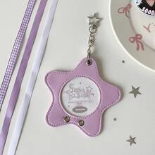 韩国时尚明星照片卡套，可爱女偶像3英寸照片收纳挂件，背包装饰钥匙扣礼物 - A - 查看 11